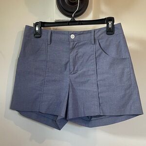 By Smith New York Blue Cotton Blend Tailored Shorts Women’s Size 4 USA Made